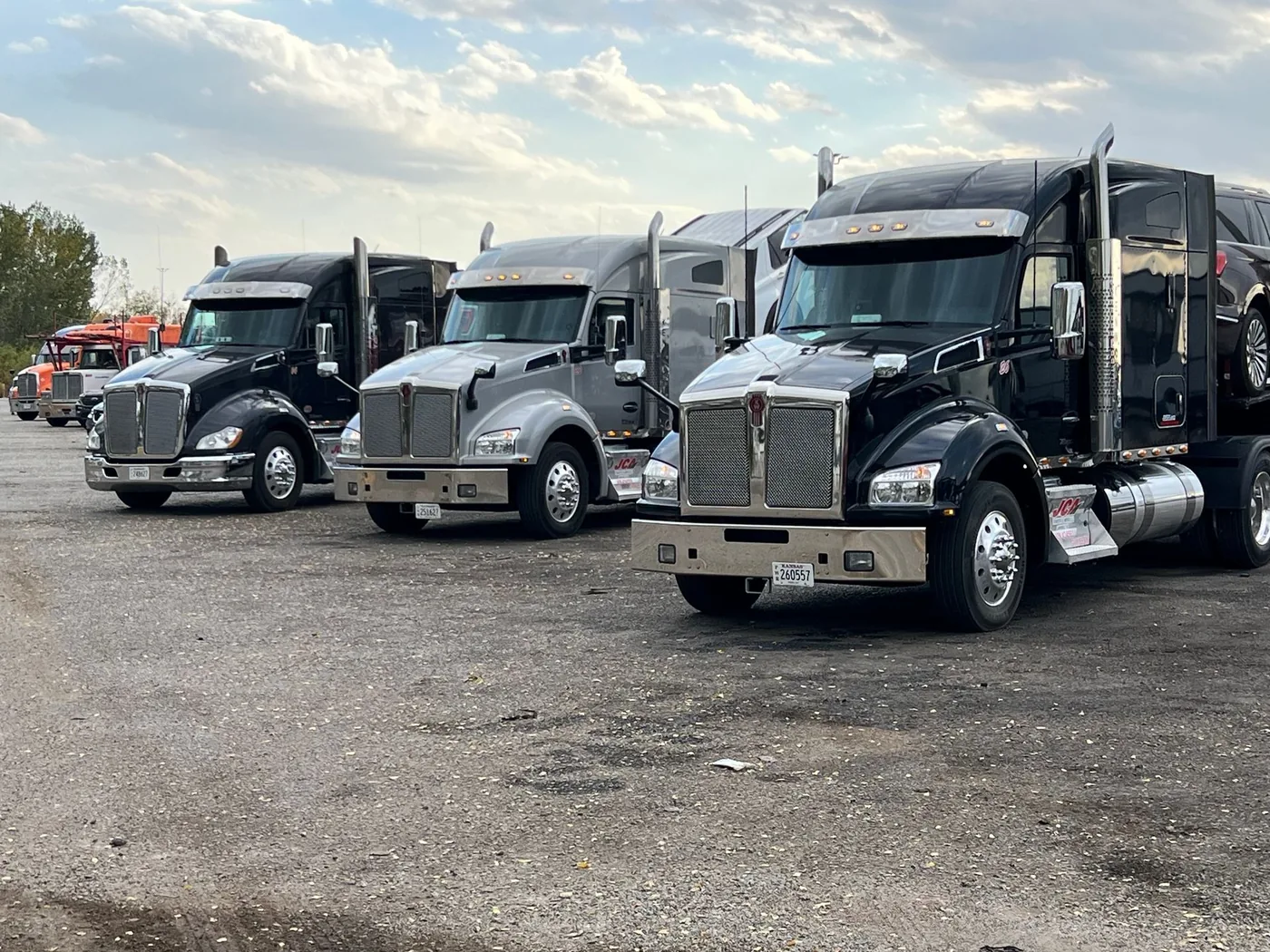JCA Transport of America fleet of Kenworth trucks